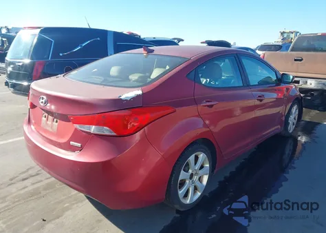 2013 Hyundai Elantra Limited z USA, uszkodzony, nr VIN 5NPDH4AE6DH351371